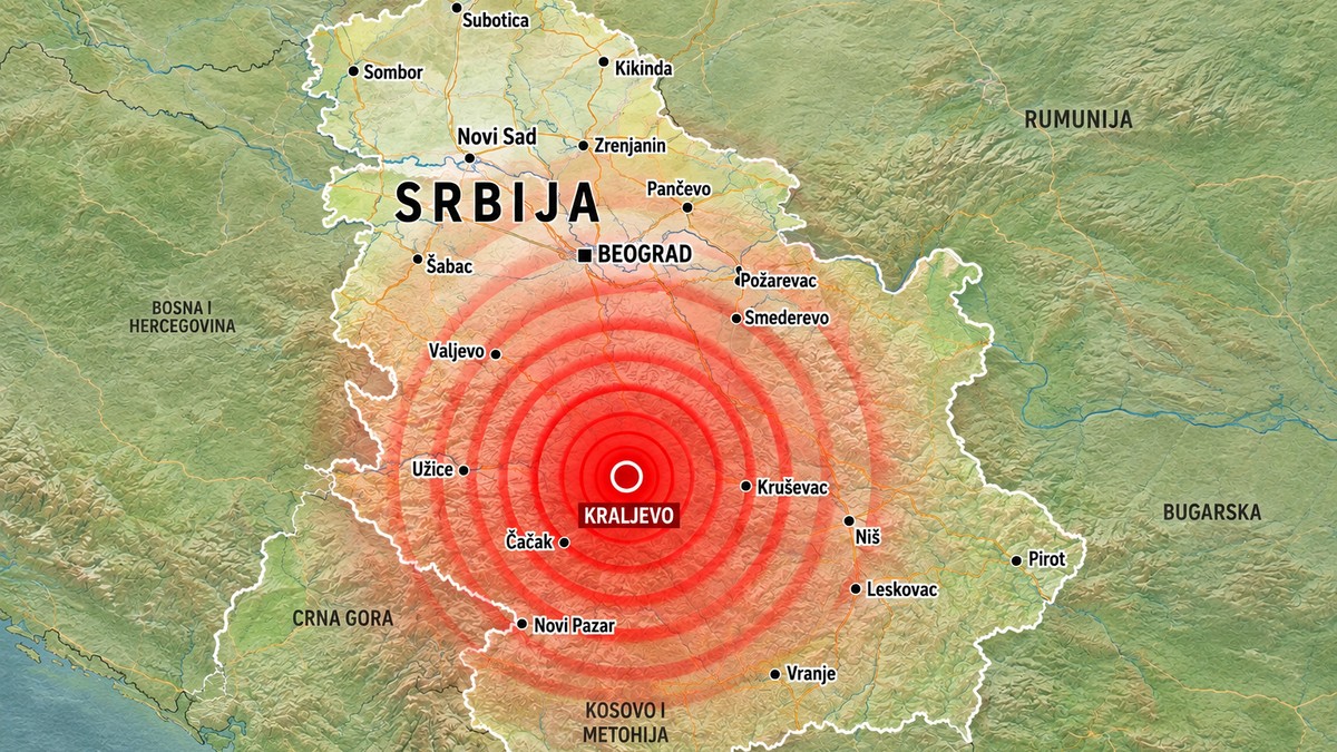 Zemljotres pogodio okolinu Kraljeva