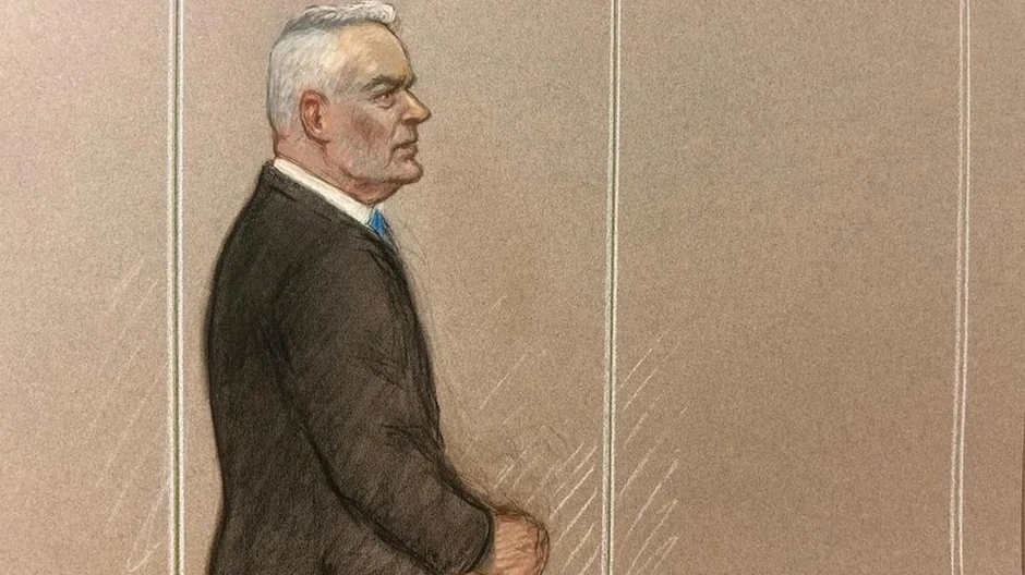 Sudski umetnik naslikao je Hju Edvardsa pošto se voditelj pojavio na suđenju | Foto: Julia Quenzler