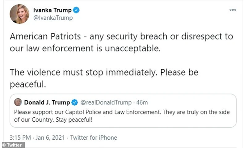 Tvit Ivanke Tramp koji je posle izbrisala