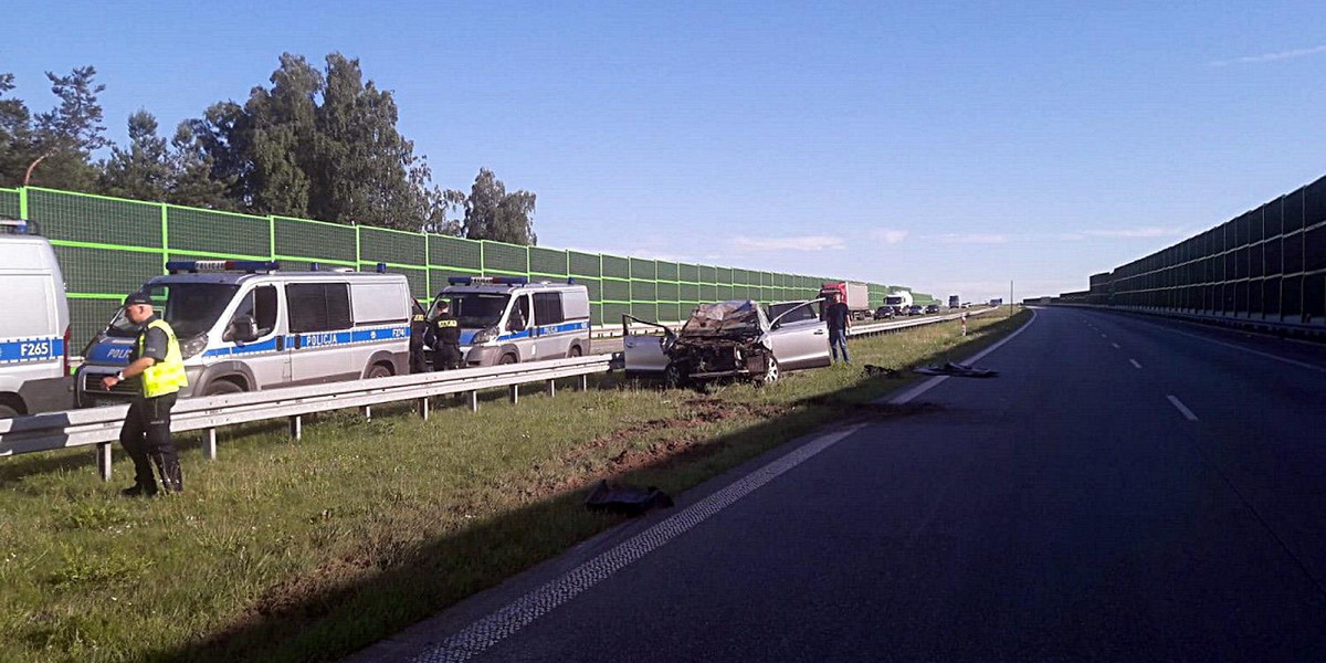 Wypadek na A1 pod Łodzią. Policja ma sprawcę