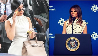 Cardi B shares naked photo of Melania Trump after political correspondent slammed her