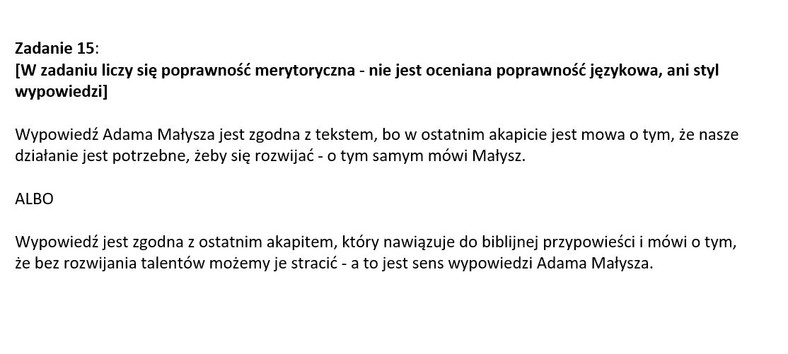 Egzamin ósmoklasisty z polskiego: Oto arkusz CKE i odpowiedzi – strona 15, zadanie 15