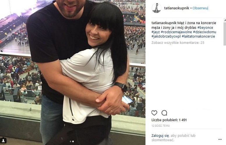 Tatiana Okupnik z mężem