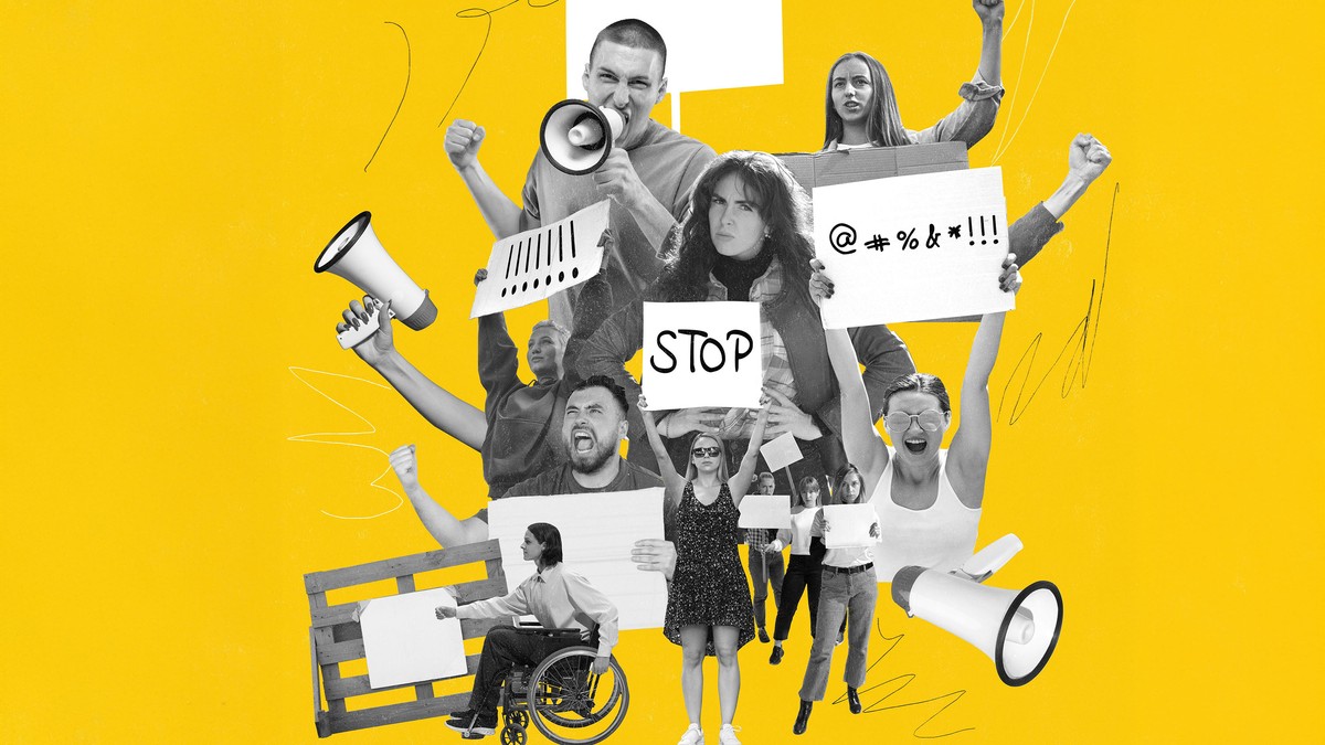 megafon ljudi ilustracija