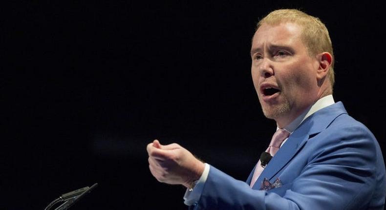 FILE PHOTO: Jeffrey Gundlach, chief executive and chief investment officer of DoubleLine Capital,  speaks during the Sohn Investment Conference in New York
