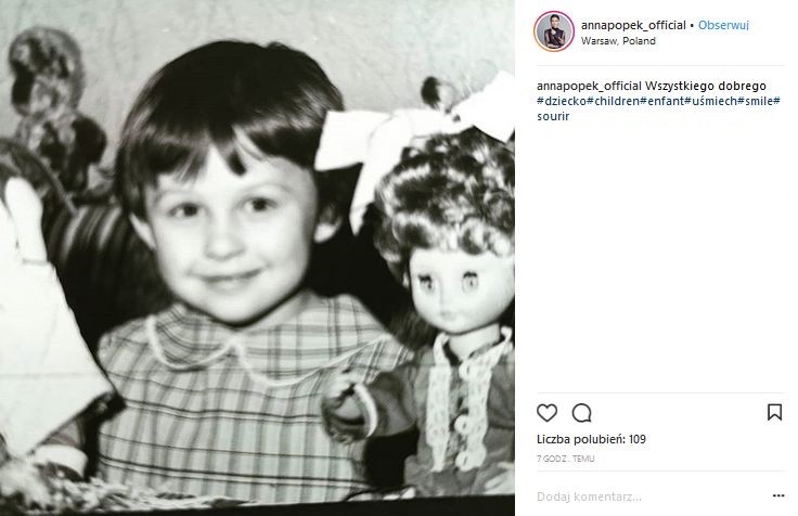Anna Popek w dzieciństwie