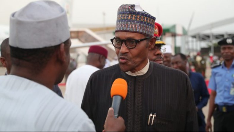 No comment:   President Miuhammadu Buhari refused to talk about the kind of people that will  make his next cabinet (TheCable)