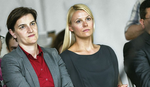 Ana Brnabić i Milica Đurđić