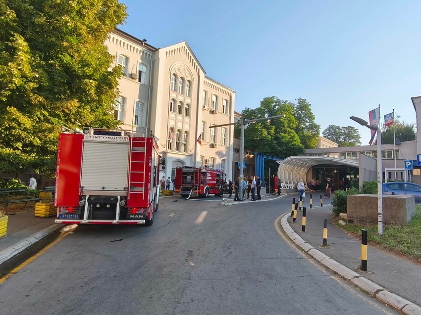 Požar u Klinici za opekotine u Pasterovoj ulici u Beogradu