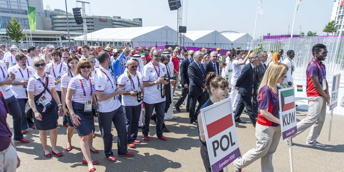 Ceremonia przywitania polskie reprezentacji w Londynie