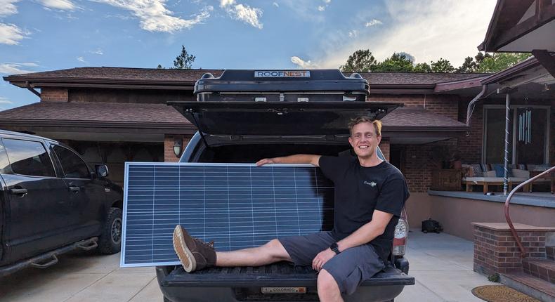 Aaron Nichols has worked his way up in the solar industry after completing a six-week installation training program.Courtesy of Aaron Nichols