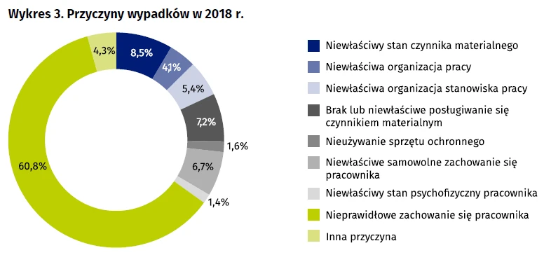 Przyczyny wypadków w 2018 r