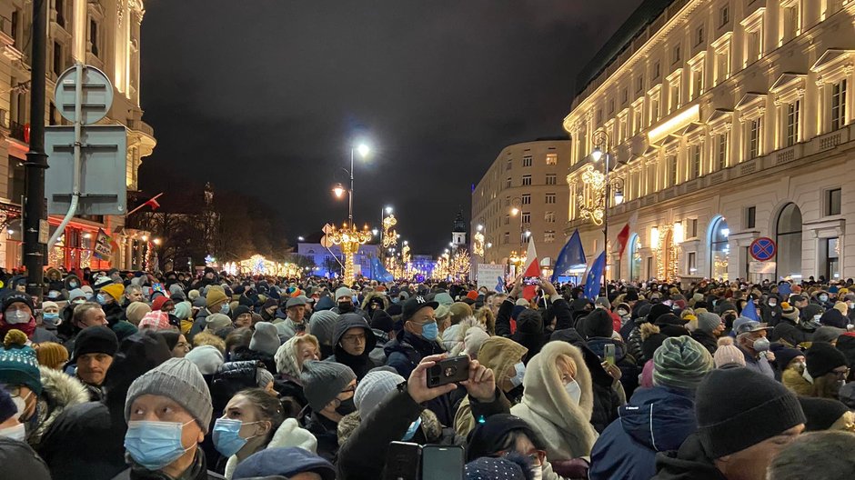 Lex TVN. Protest w Warszawie