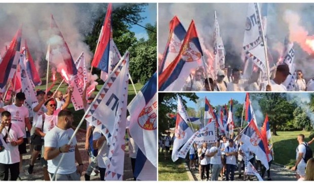 Pristalice SNS krenule ka Beogradu