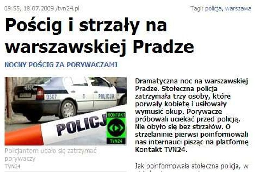 Strzelanina na warszawskiej Pradze