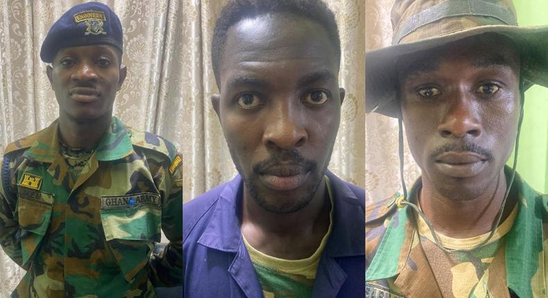 Police arrest three military men and one other accomplice for robbery