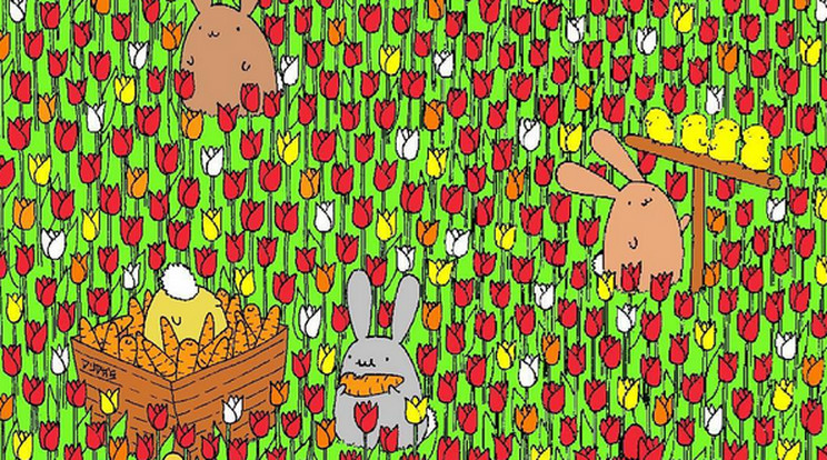 Ön megtalálja a tojást a képen a tulipánok között? /Fotó:Instagram