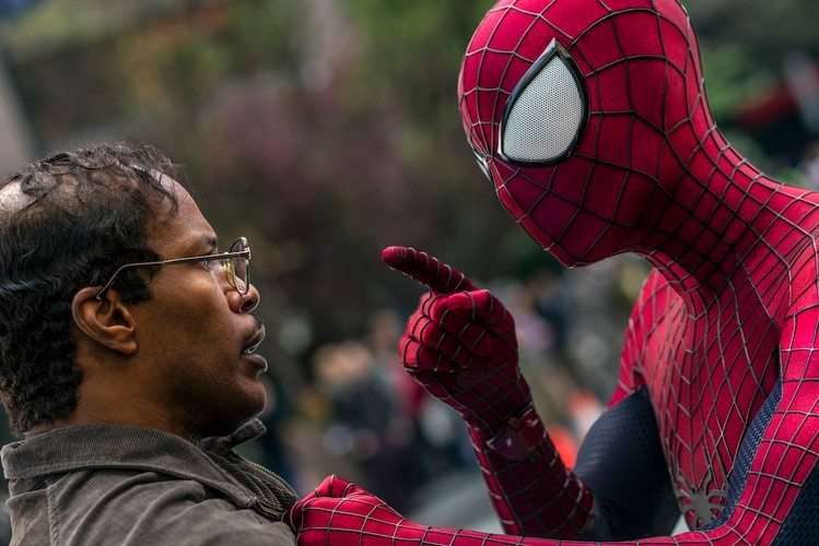 Jamie Foxx i Andrew Garfield w filmie 'Niesamowity Spider-Man 2'