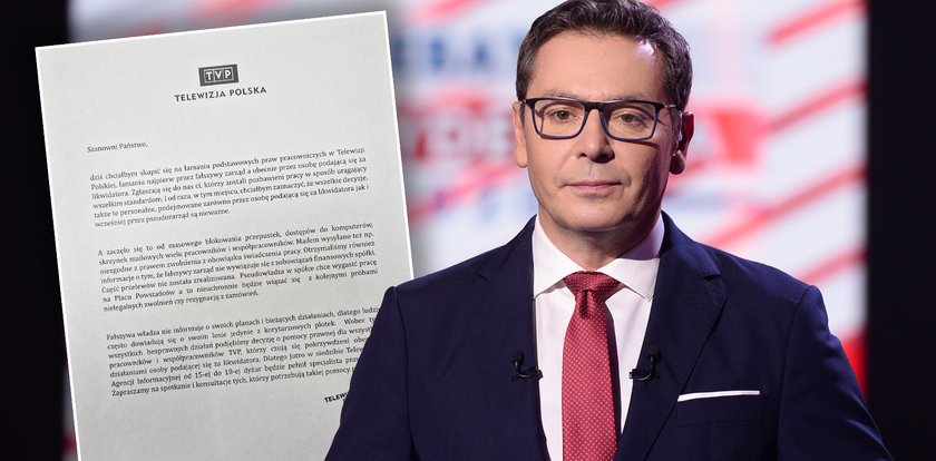 Michał Adamczyk kontratakuje. W środku nocy wysłał pismo do pracowników TVP