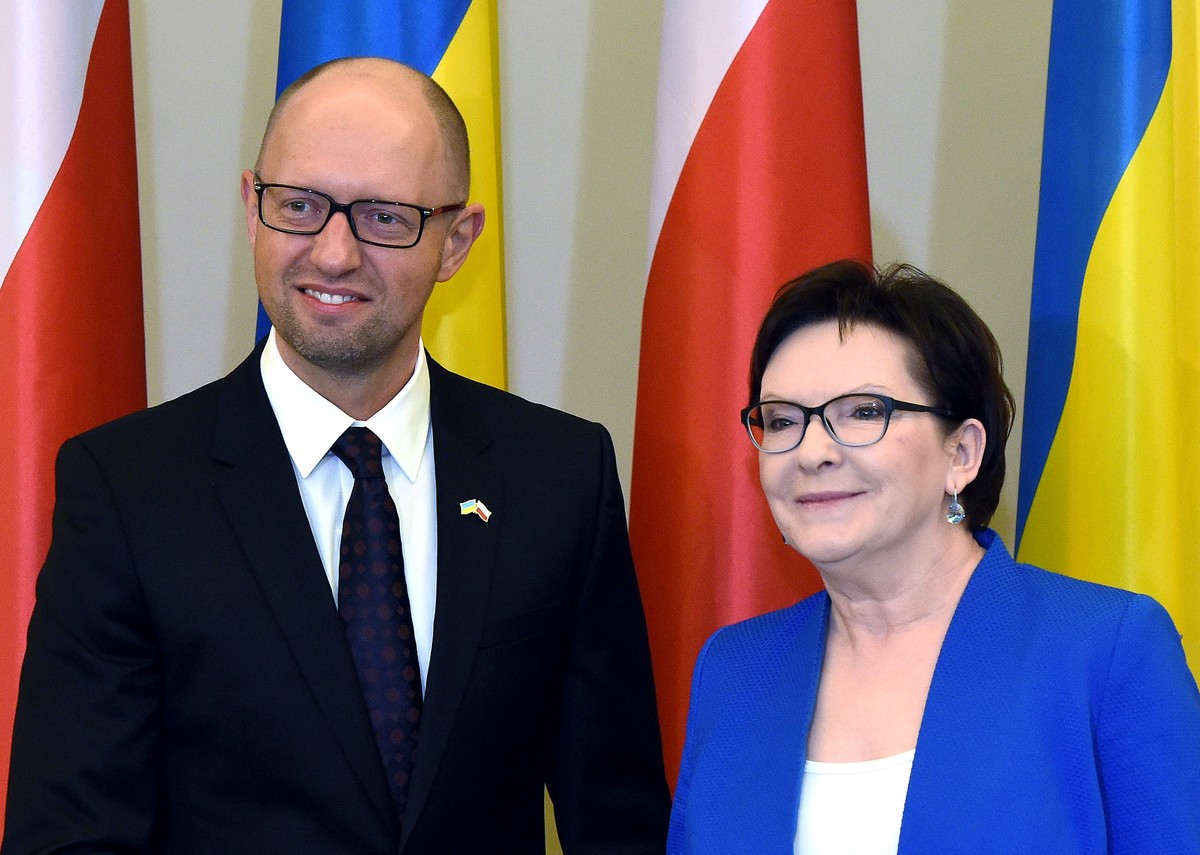 Ewa Kopacz i Arsenij Jaceniuk