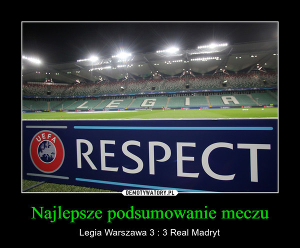 Liga Mistrzów: Legia Warszawa zremisowała z Realem Madryt - memy po meczu