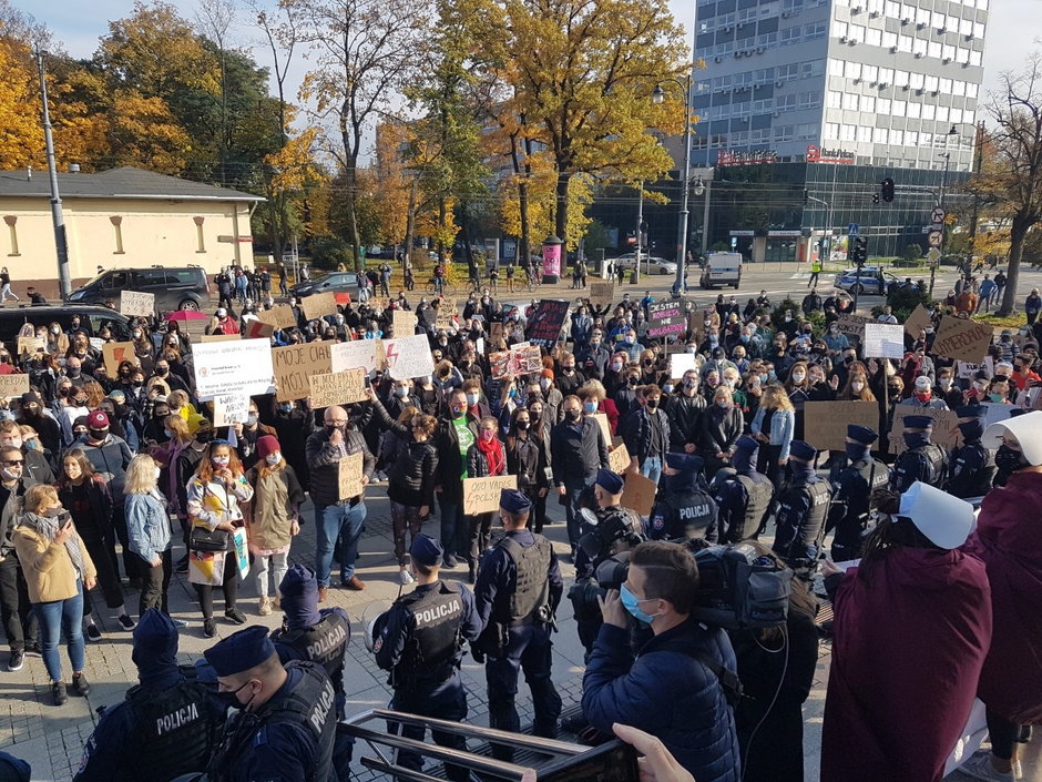 Protest zaostrzenie prawa aborcyjnego Łódź