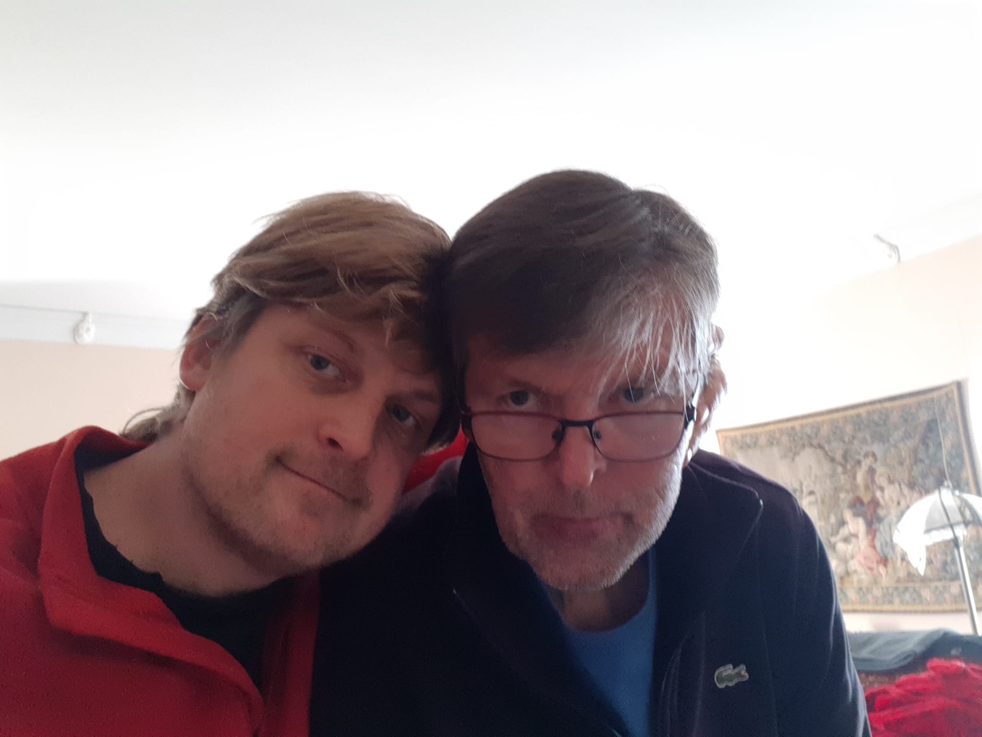 Bývalý slovenský hokejista Marián Šťastný so synom Robertom. 