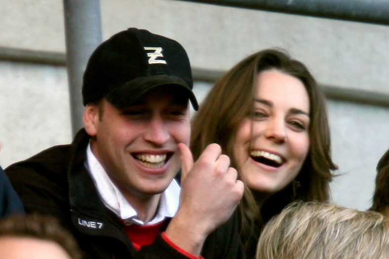 Kate i William na meczu rugby w 2007 r.