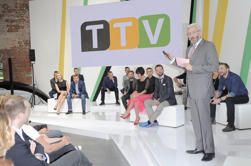 Hubert Urbański na prezentacji ramówki TTV