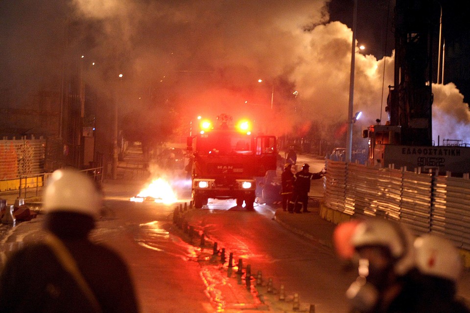 GREECE POLICE GUNFIRE