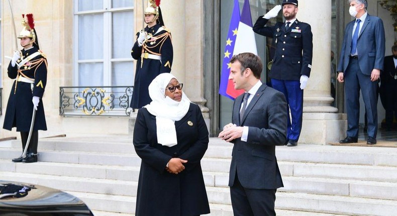 Presidents of France and Tanzania