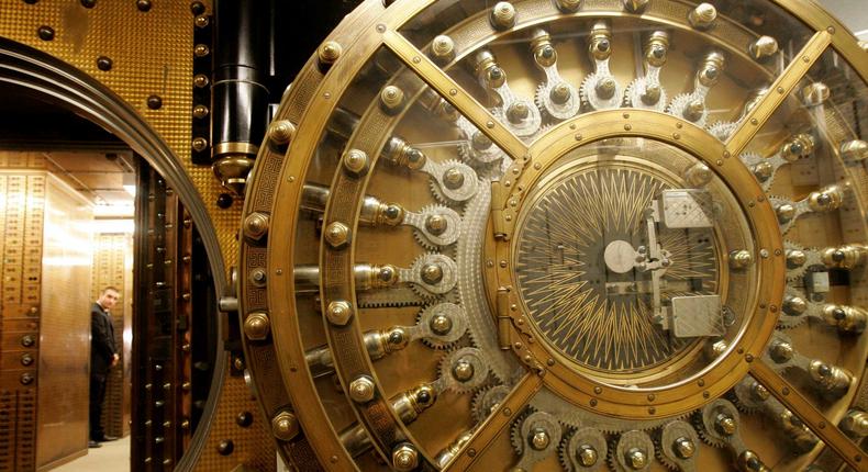 The vault at a Wells Fargo bank.