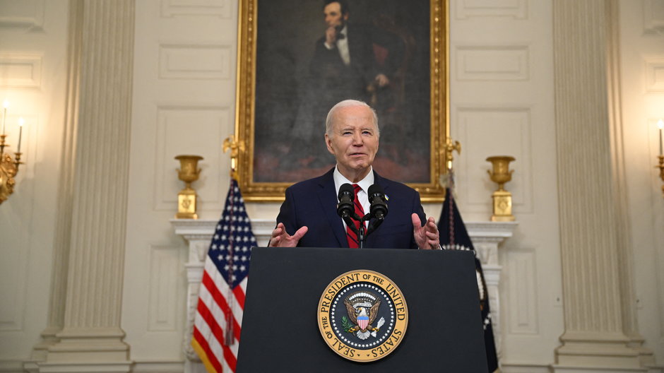 Prezydent USA Joe Biden, 24 kwietnia 2024 r.