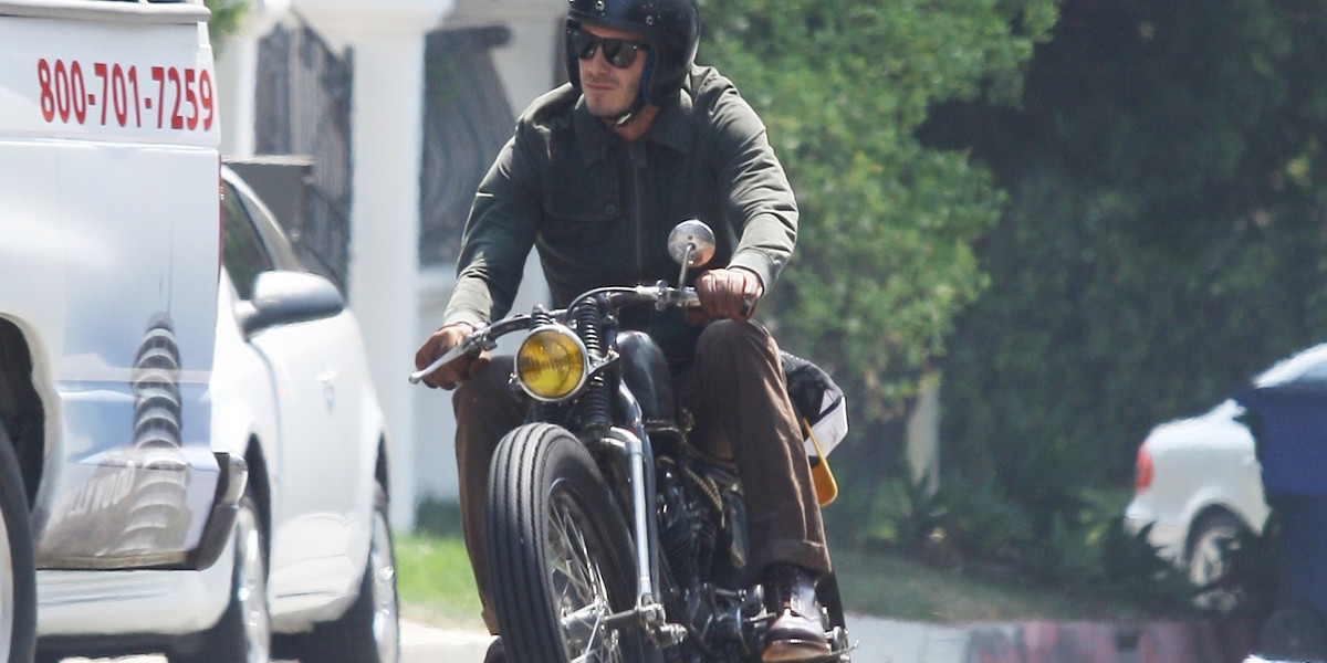 david beckham na motorze