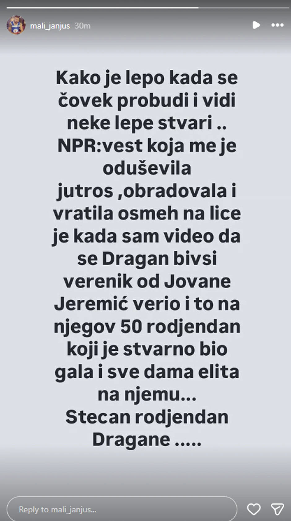 Janjuš objava