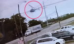 Helikopter spadł na autostradę. Śmigło zabiło kierowcę