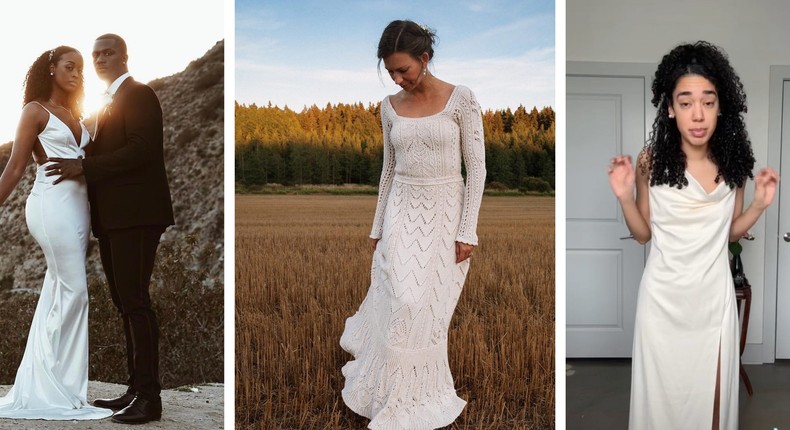 Several brides went viral on TikTok this year after sharing clips of their wedding dresses.Niann Hill, Jillian Lynch, and Jukka Heino