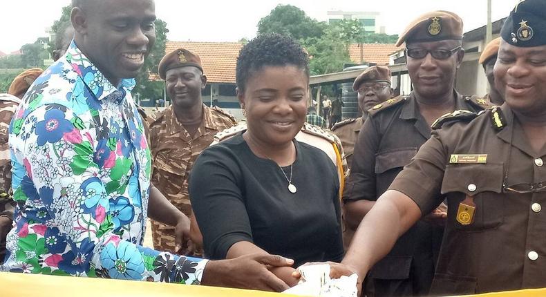 Ohemaa Mercy commissions 20k cedis borehole at James Camp Prison