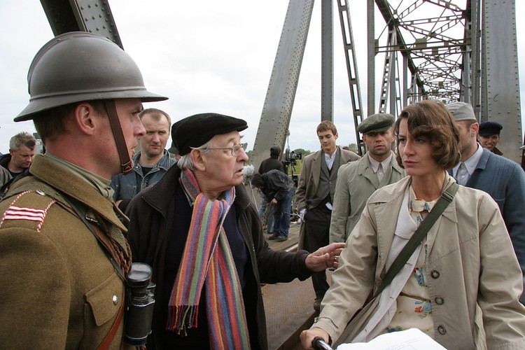 Andrzej Wajda na planie 'Katynia'