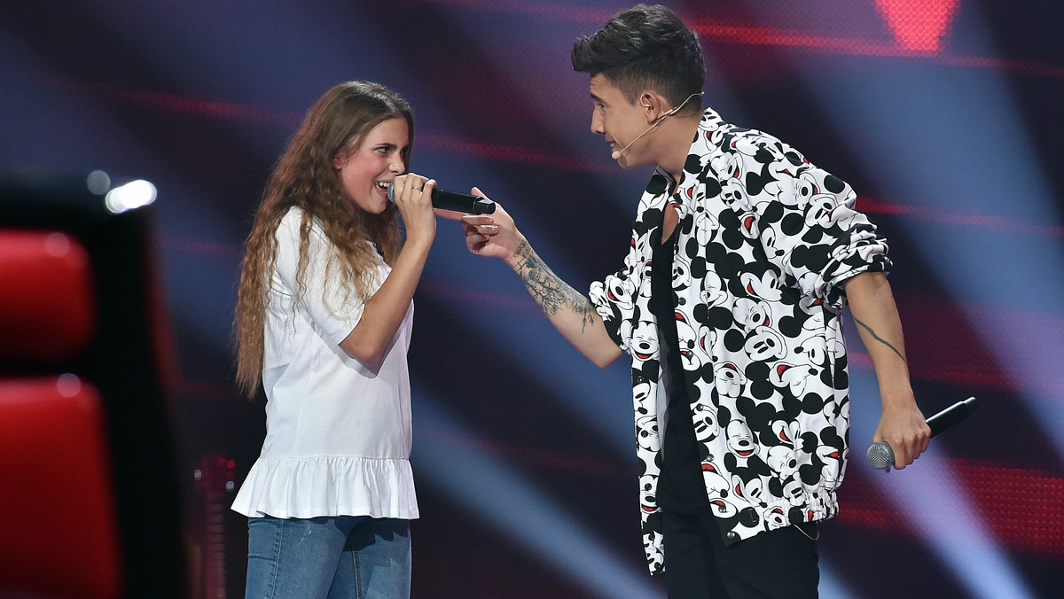 Dawid Kwiatkowski na planie "The Voice Kids"