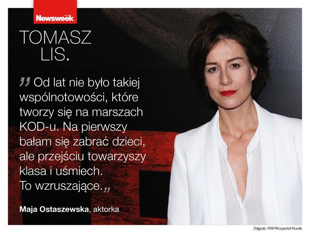 Maja Ostaszewska w programie Tomasz Lis.