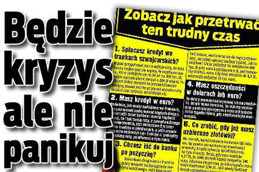 Będzie kryzys, ale nie panikuj