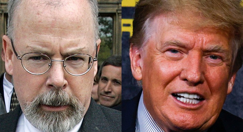 John Durham and Donald Trump.
