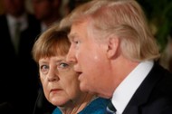 Merkel and Trump hold a joint news conference in the East Room of the White House in Washington