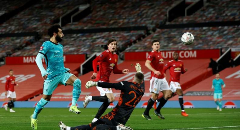 Breakthrough: Mohamed Salah (left) ended Liverpool's goal drought with the opener