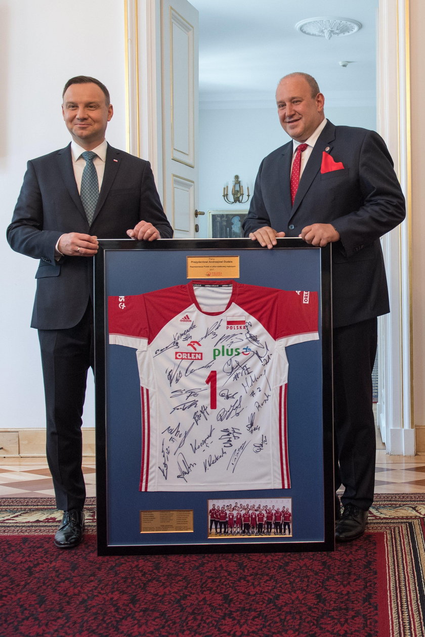 Prezydent Andrzej Dudy spotkał się w z trenerem Ferdinando De Giorgim