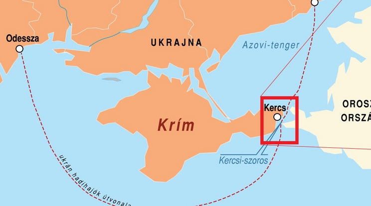 A Kercsi-szoros / Forrás: MTI