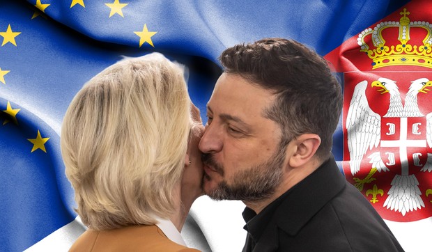 Volodimir Zelenski i Ursula fon der Lajen
