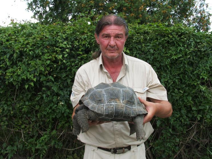 05 o Pécsi Tibor aldabrai teknőssel FACEBOOK