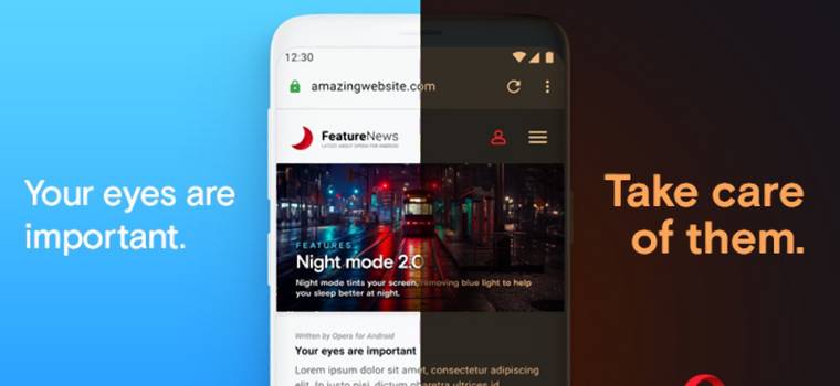 Opera na Androida wprowadza ciemny motyw - nawet na stronach bez takiej opcji